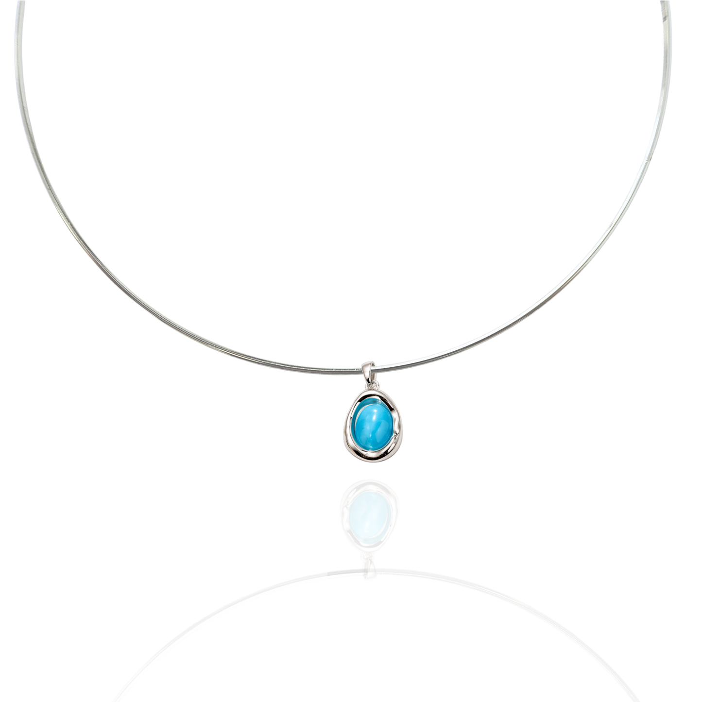 Vela – Aqua Oval Charm