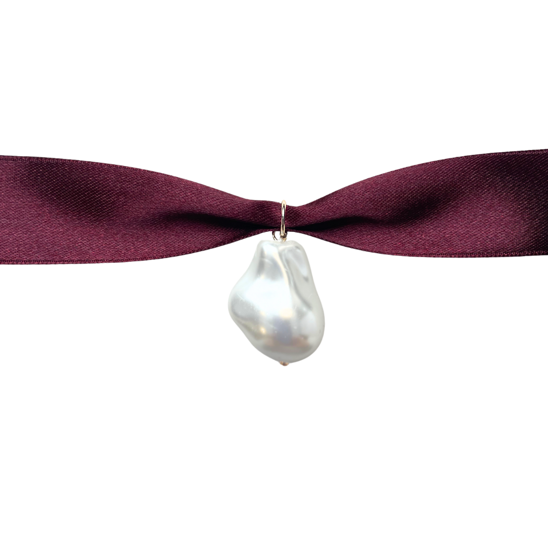 VIVACE — Wide Satin Ribbon in Deep Garnet