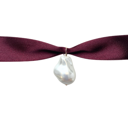 VIVACE — Wide Satin Ribbon in Deep Garnet