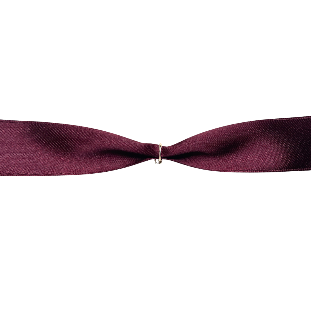 VIVACE — Wide Satin Ribbon in Deep Garnet