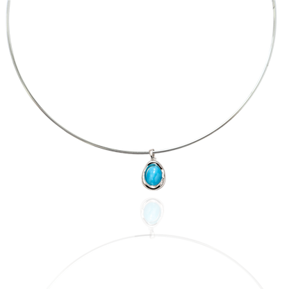Vela – Aqua Oval Charm