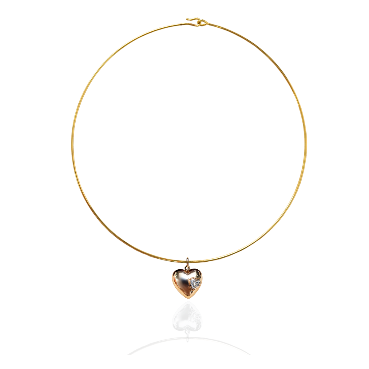 Liora Set – Golden Heart Charm & Gold Chain