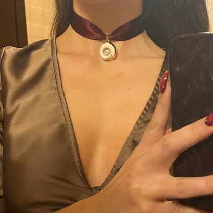 VIVACE — Wide Satin Ribbon in Deep Garnet