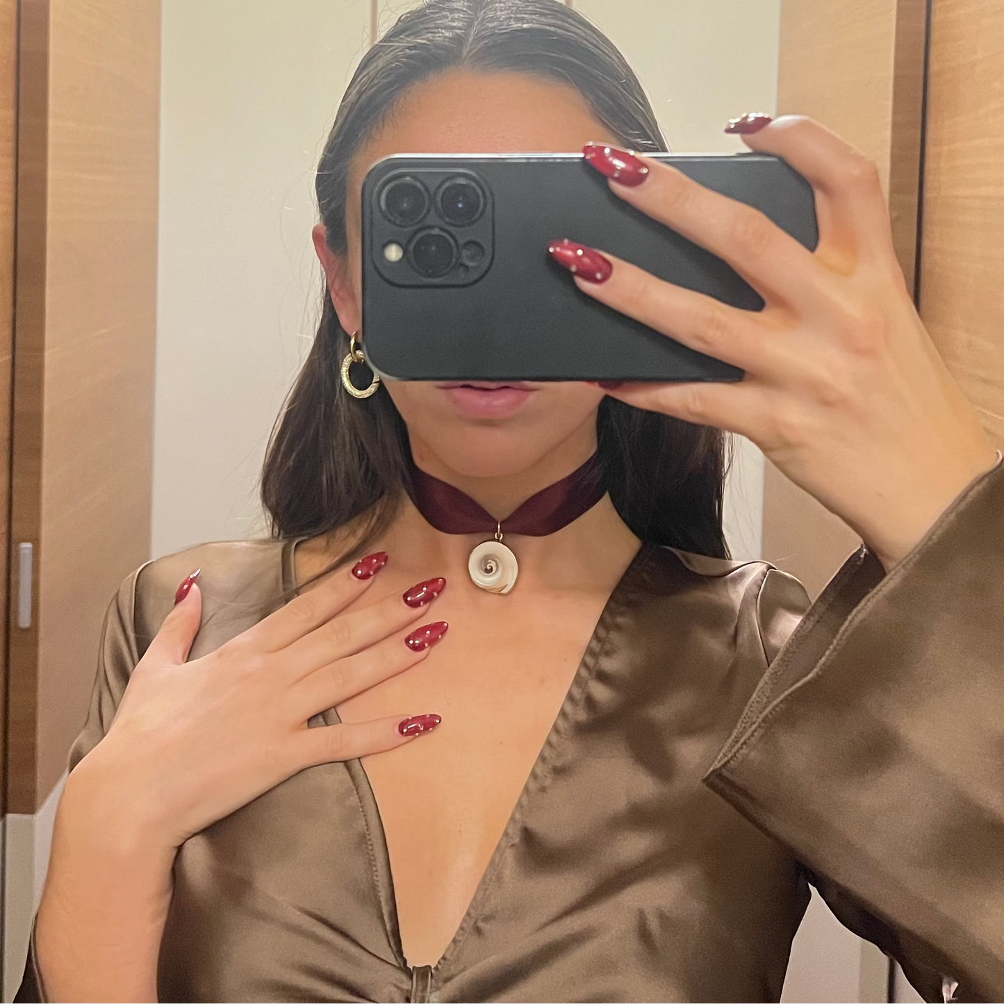 VIVACE — Wide Satin Ribbon in Deep Garnet