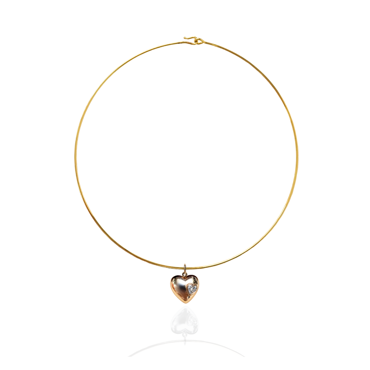 Liora Set – Golden Heart Charm & Gold Chain
