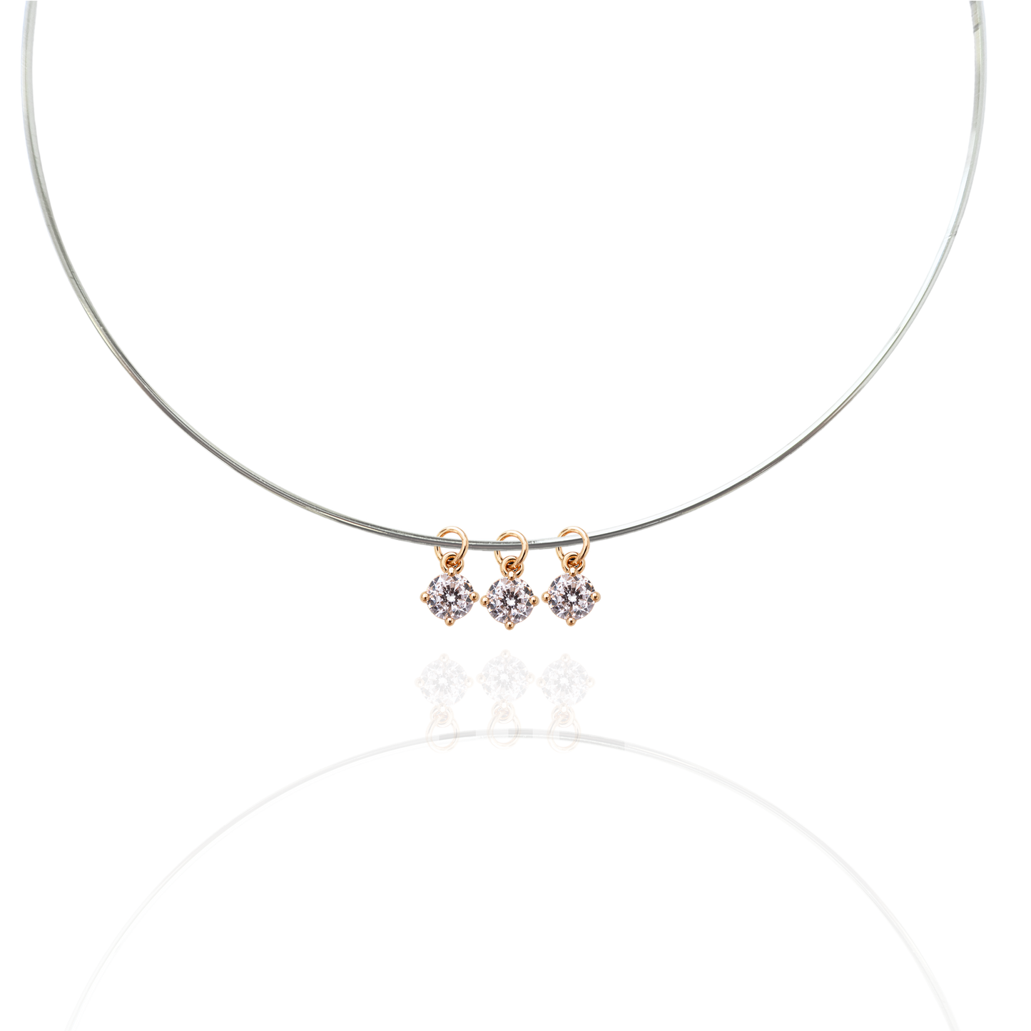TINA - Gold Round Solitaire Charm