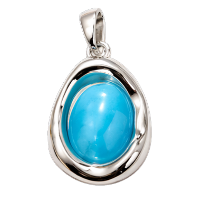 Vela – Aqua Oval Charm