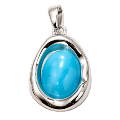Vela – Aqua Oval Charm