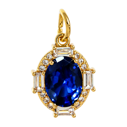 MARA- Blue Octagon Charm