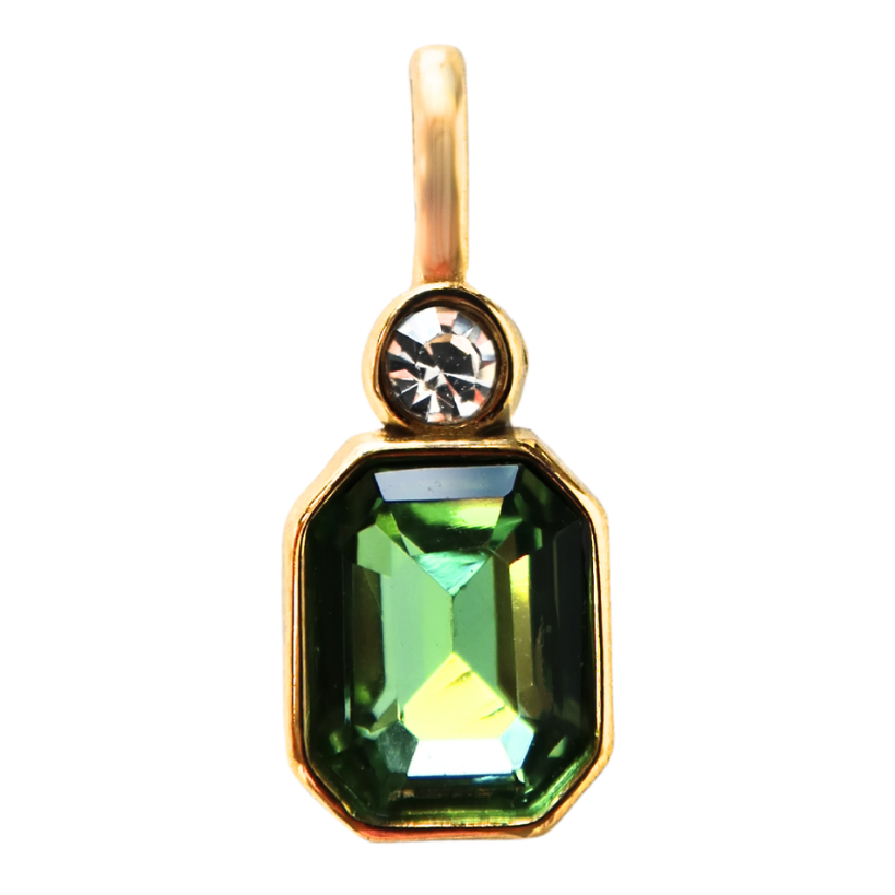 MENCHU - Green Emerald-Cut Charm