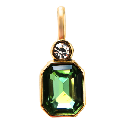 MENCHU - Green Emerald-Cut Charm