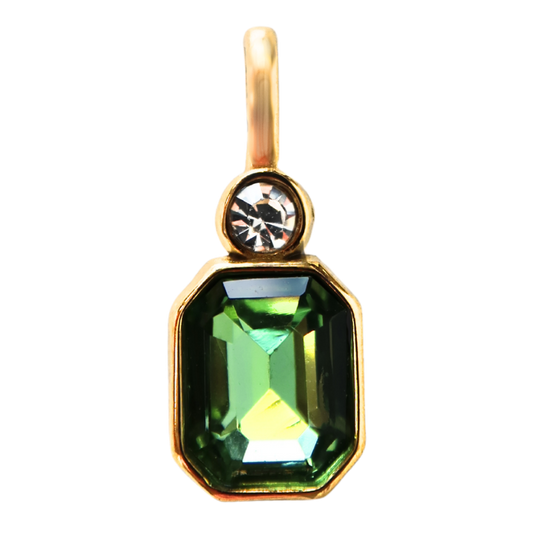 MENCHU - Green Emerald-Cut Charm