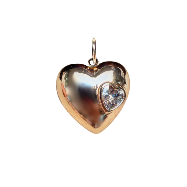 Charm - Liora (Golden Heart with Zirconia)