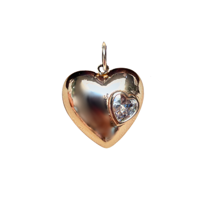 Charm - Liora (Golden Heart with Zirconia)